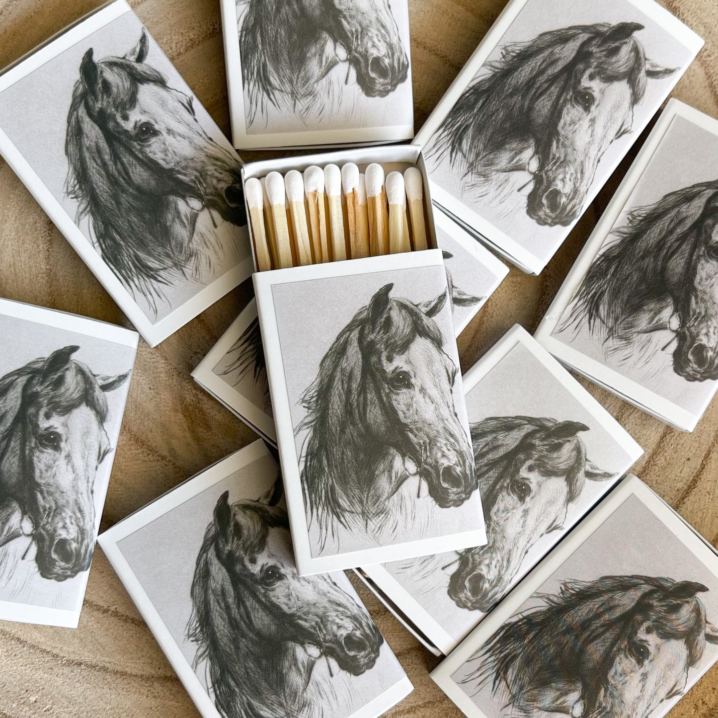 Horse Portrait Match Set | Vintage Landscape
