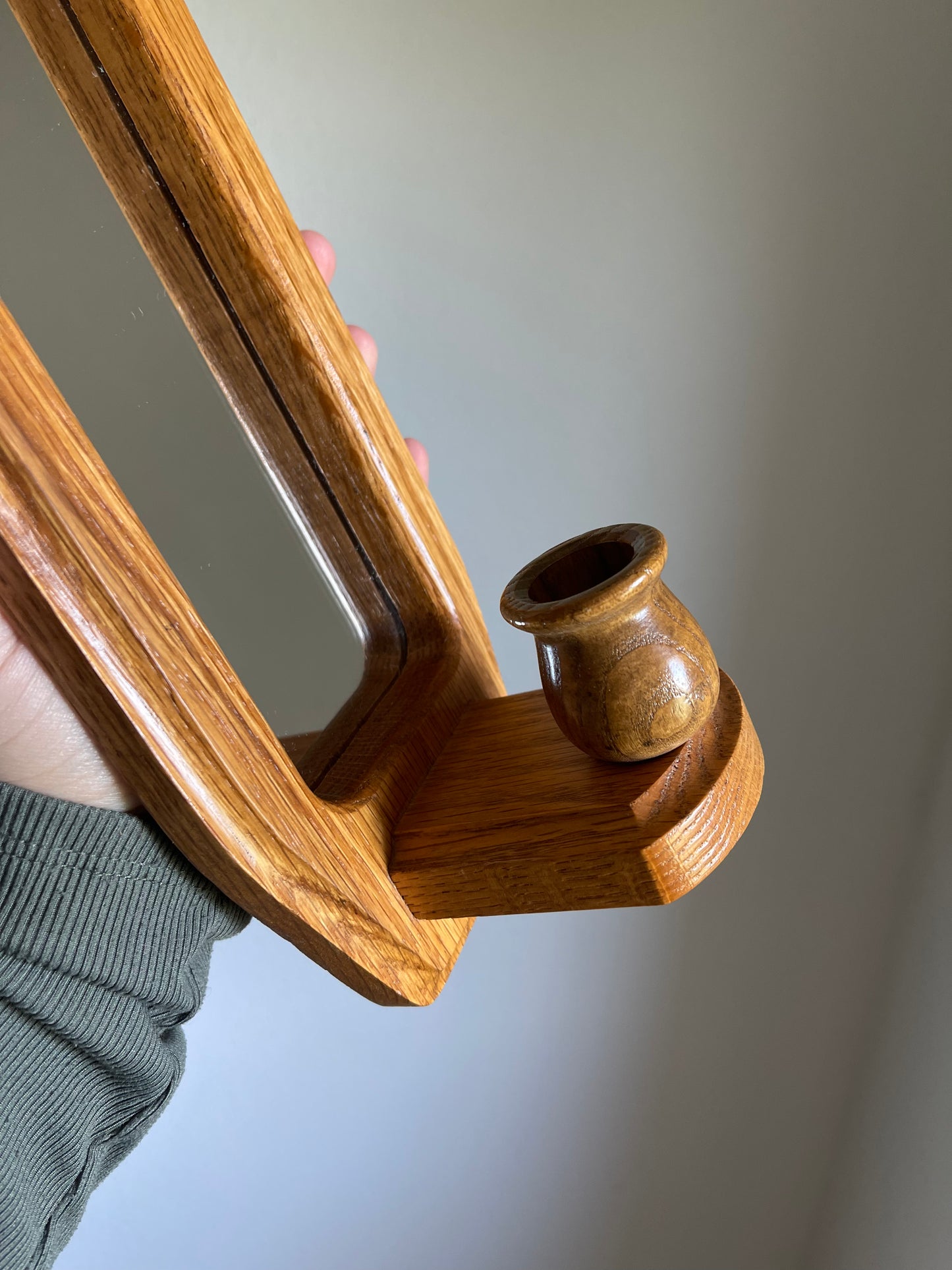 Mid-Century Wood Wall Sconce