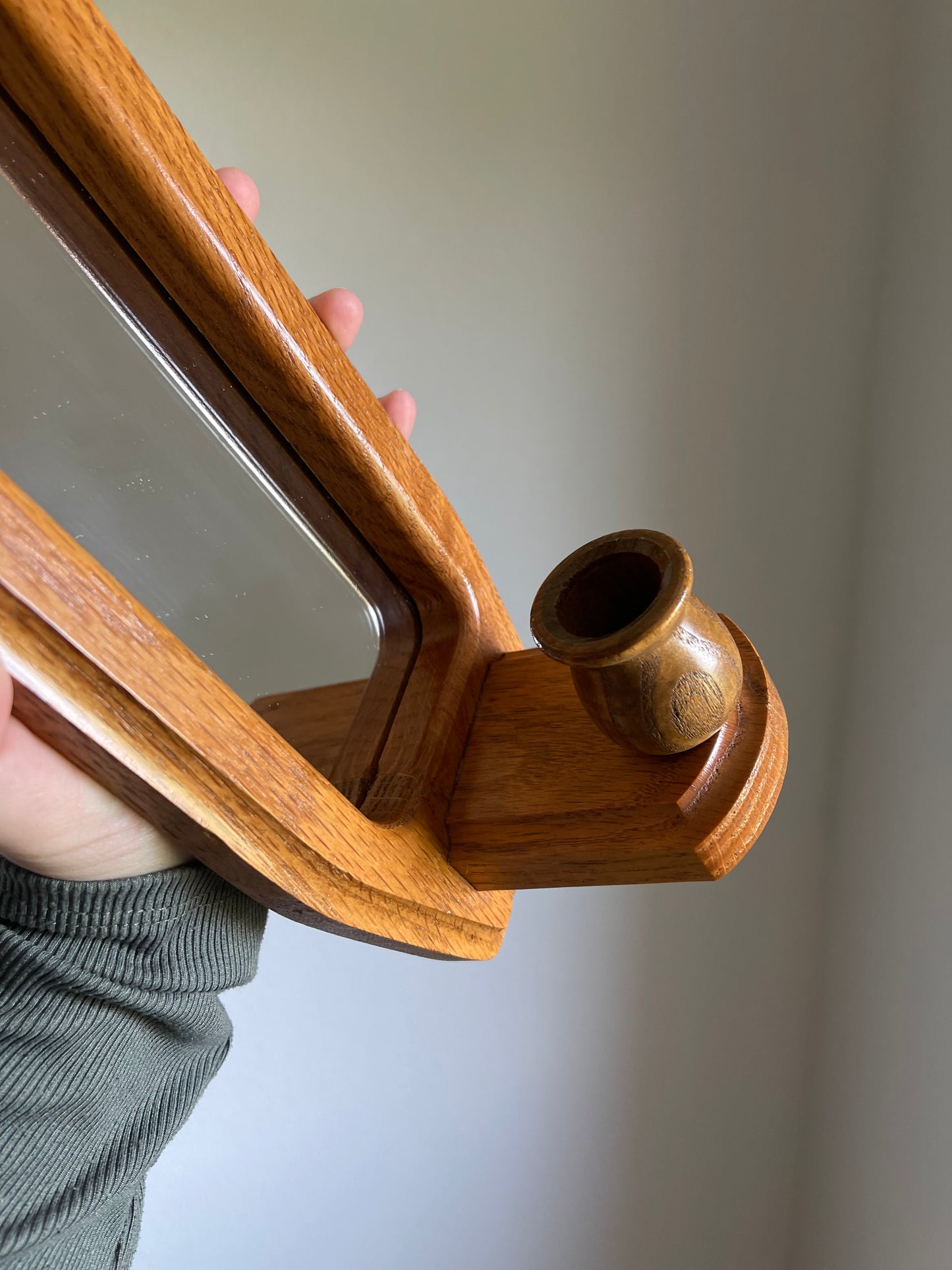 Mid-Century Wood Wall Sconce