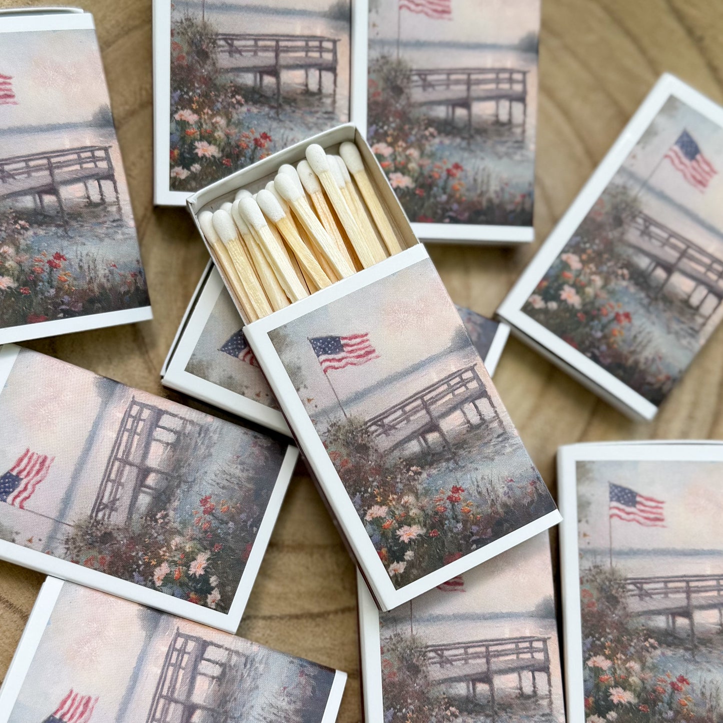4th Of July USA Match Set | Vintage Landscape