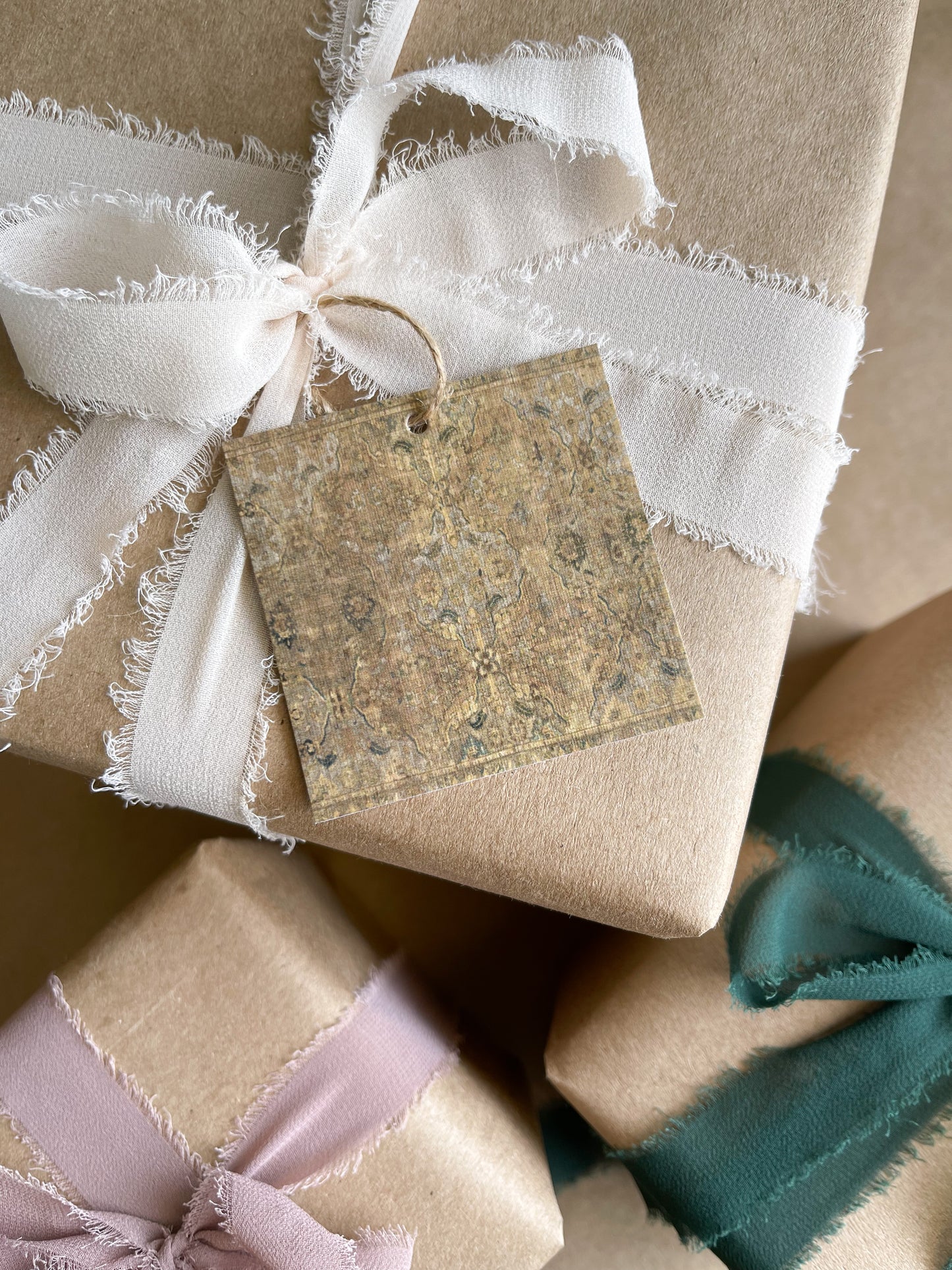Antique Textile Gift Tags