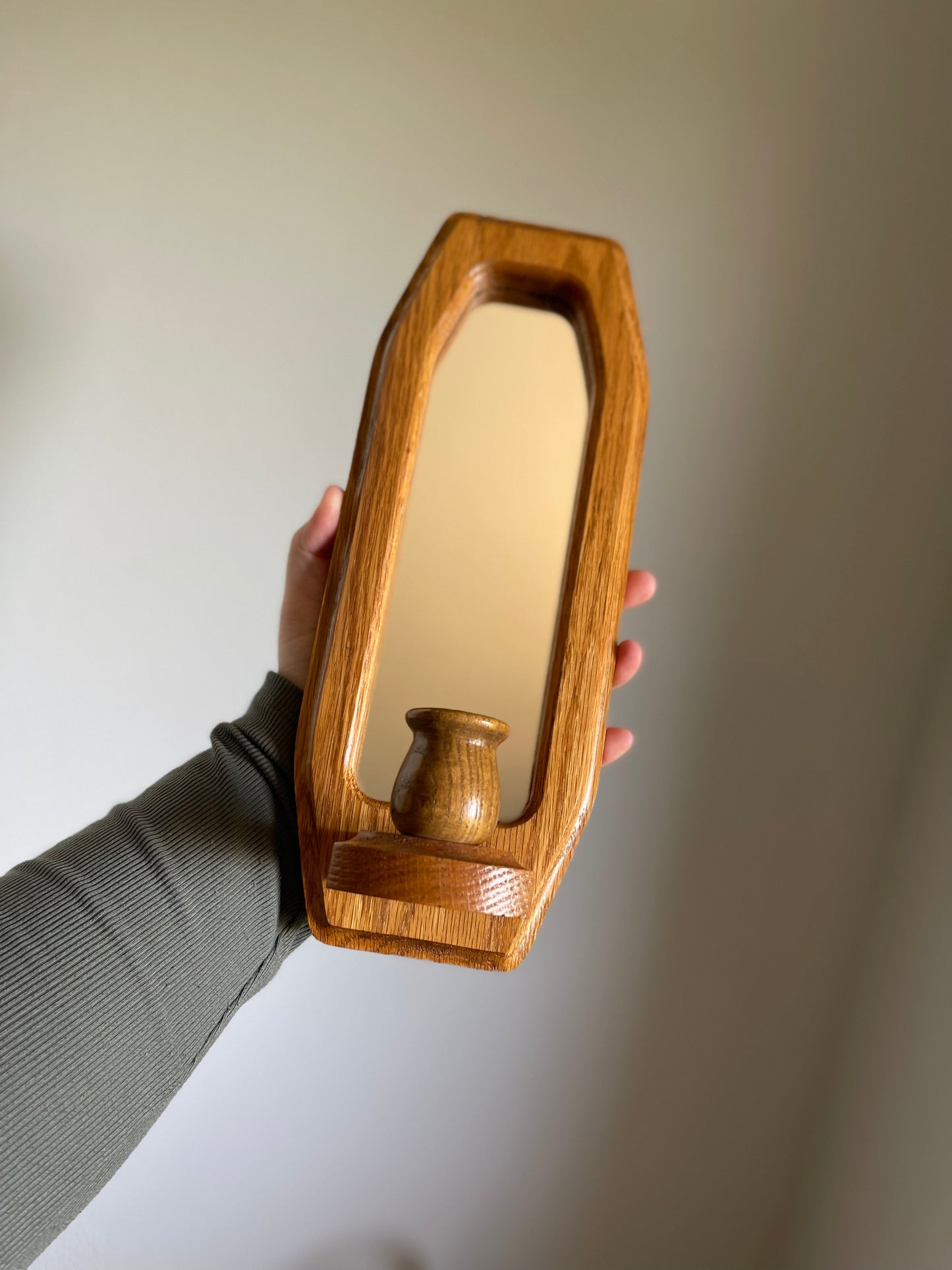 Mid-Century Wood Wall Sconce