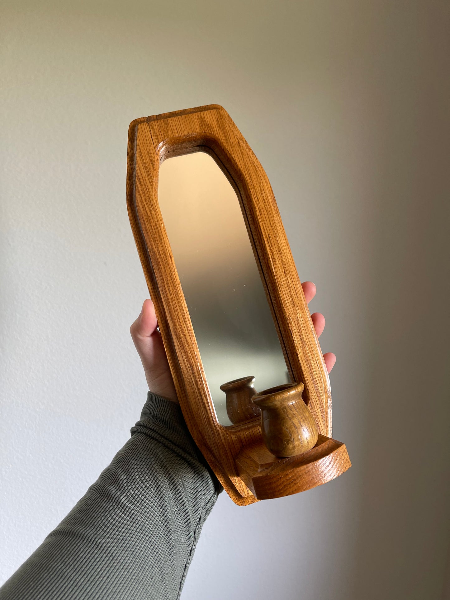 Mid-Century Wood Wall Sconce